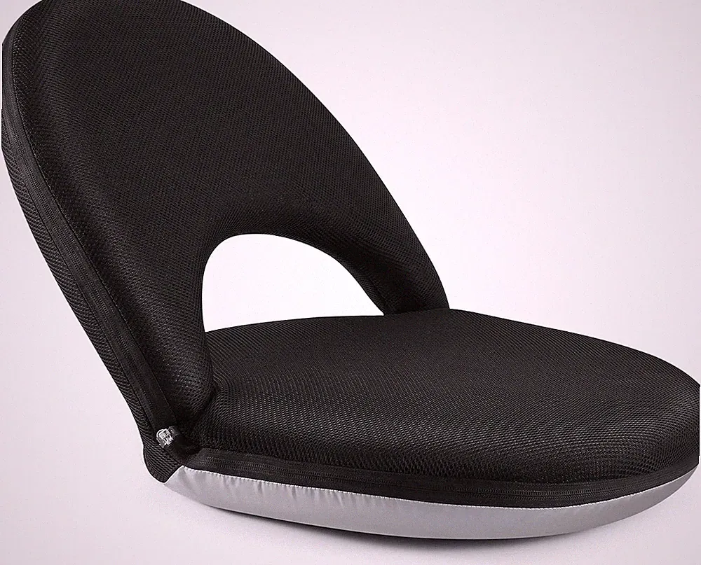 Adjustable Floor Chair with Back Support for Kids & Adults, Black