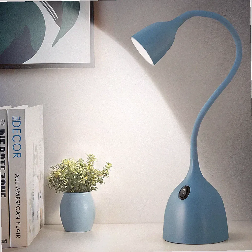 Gooseneck Desk Lamp 360 Flexible Reading Light for Small Spaces Home Office B...