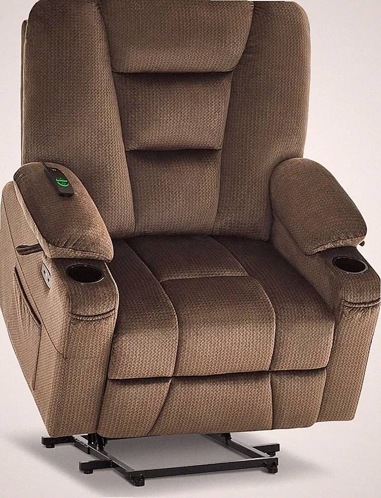 Oversized Power Lift Recliner Chair with Massage & Heat for Elderly