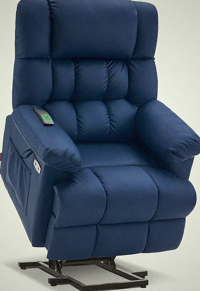 Power Lift Recliner Chair with Massage, Heat & USB - Faux Leather for Elderly