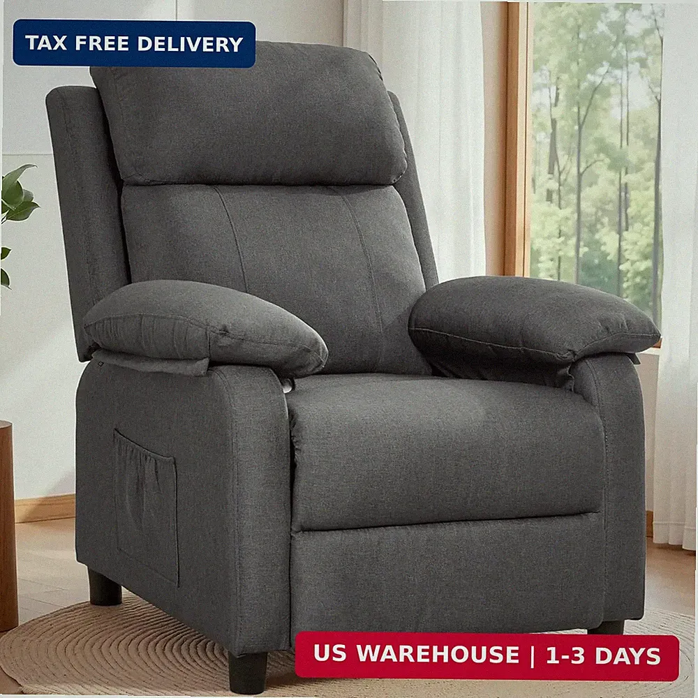 Recliner Chair, Living Room Chairs for Adults, Padded Deep Seat Reading Chair