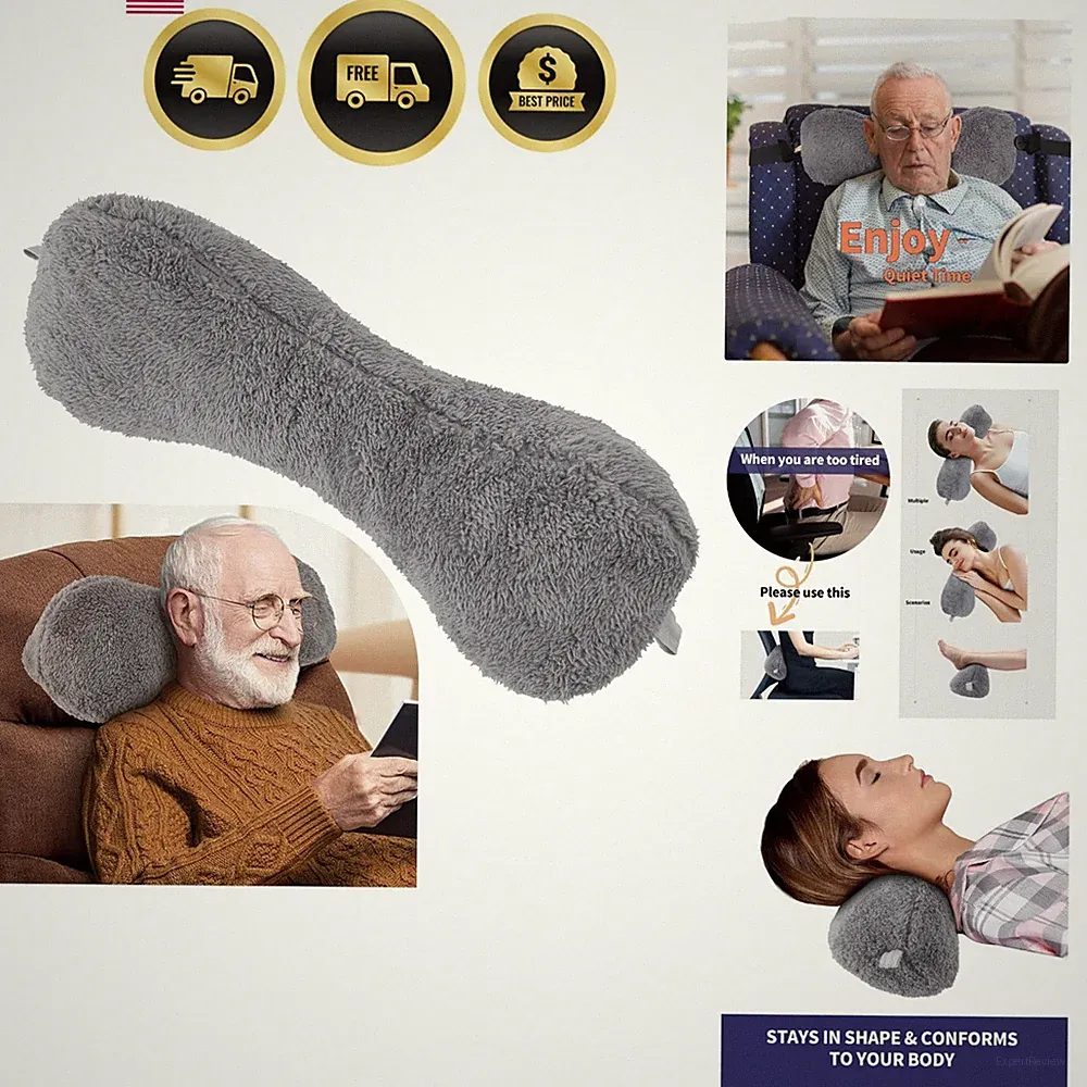 Recliner Neck Pillow Lumbar Support Headrest Cushion for Sofa Travel Large