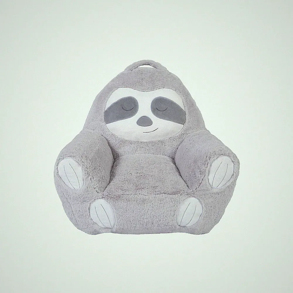 Sloth Toddler Chair Plush Character Kids Chair Comfy Pillow Chair for Boys and G