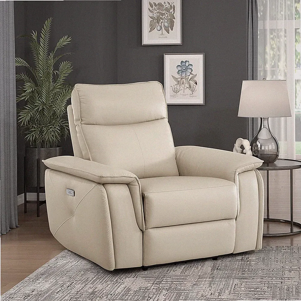 Taupe Raelynn Wall-Hugger Power Reclining Chair for Ultimate Comfort